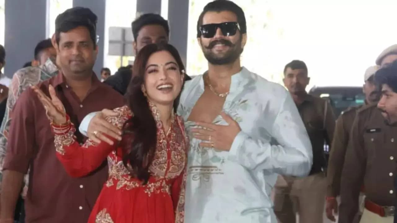 Newlyweds Rashmika Mandanna and Vijay Deverakonda