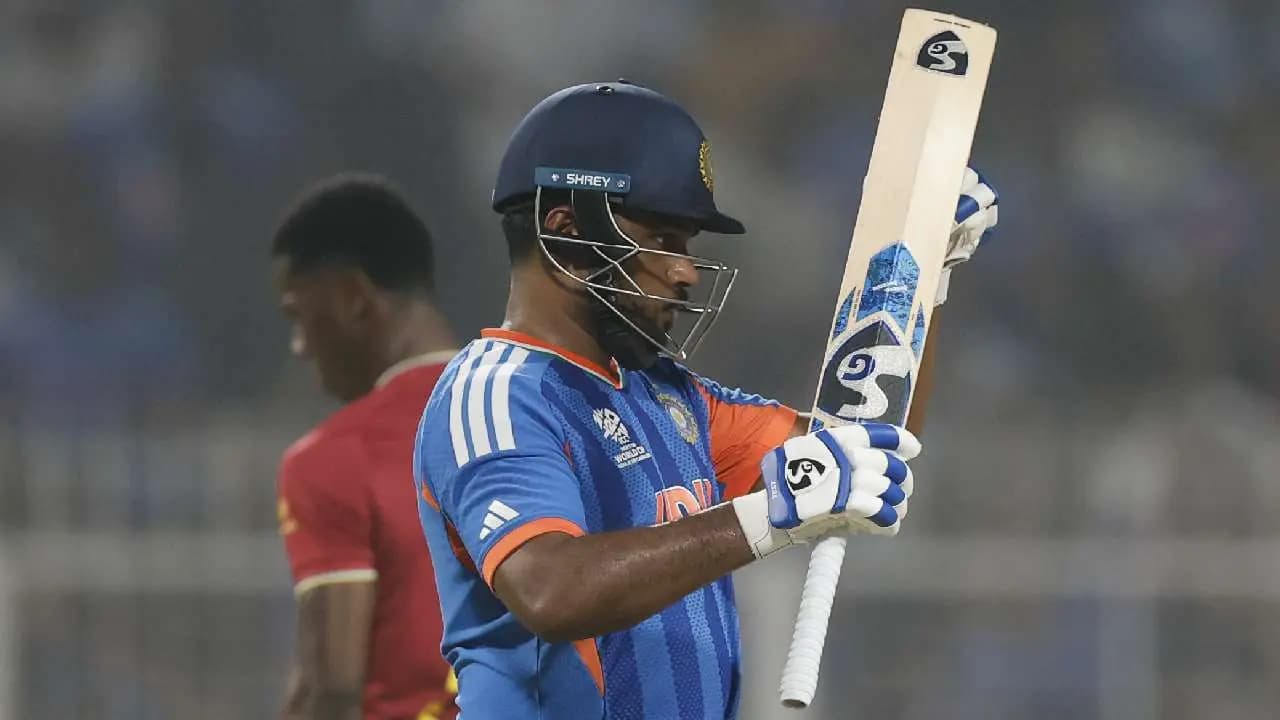 T20 World Cup Sanju Samson becomes hero as India beat West Indies at Eden Gardens