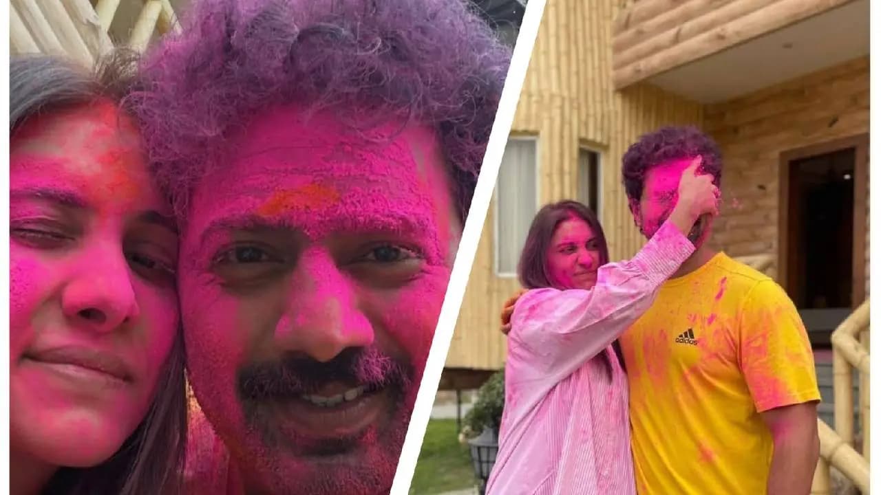 Dev and Rukmini Bring Holi Vibes to the Shooting Floor of Bike Ambulance Dada