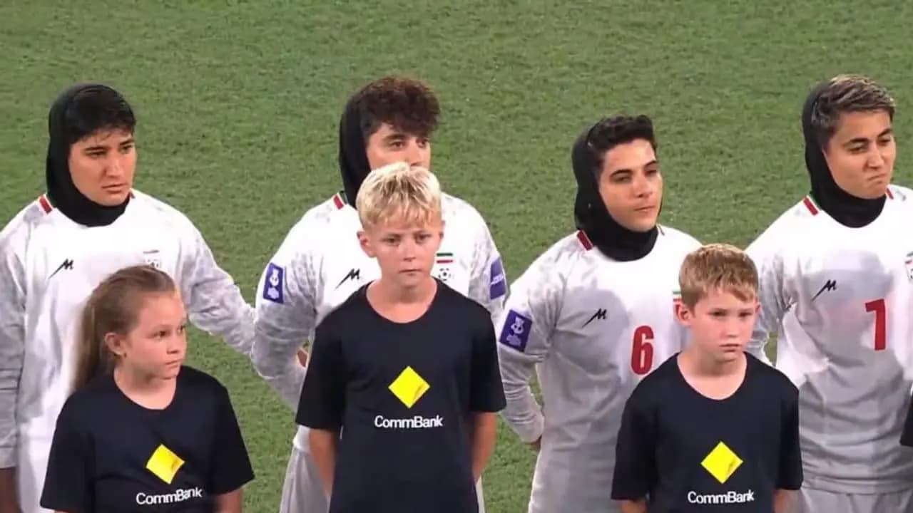Iranian women football team refuse to sing national anthem ahead of afc asian cup 2026