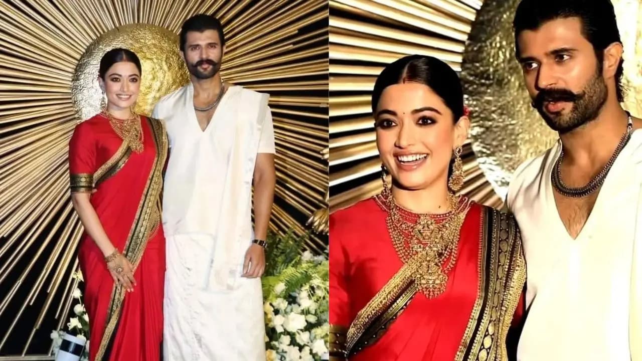 Vijay Deverakonda and Rashmika Mandanna’s Grand Hyderabad Reception: Allu Arjun, Ram Charan Attend