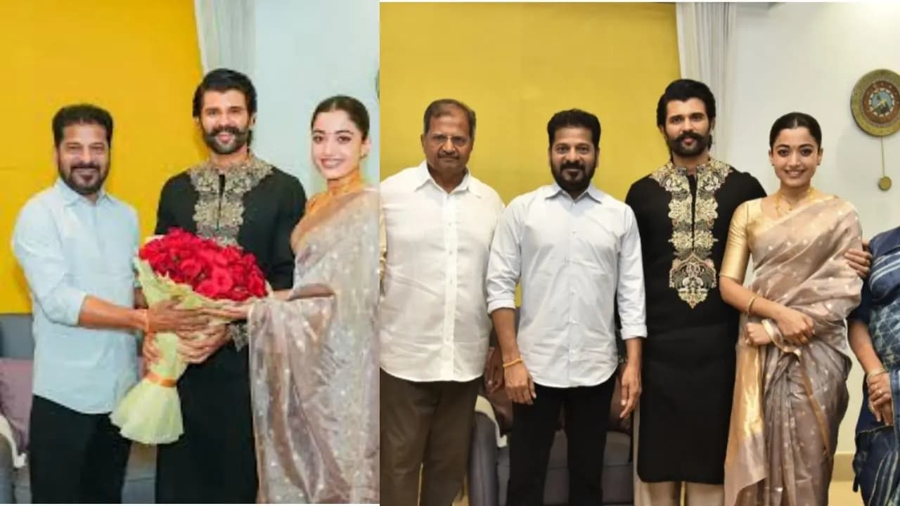 Telangana CM Revanth Reddy Visits Vijay Deverakonda and Rashmika Mandanna to Bless Newlyweds