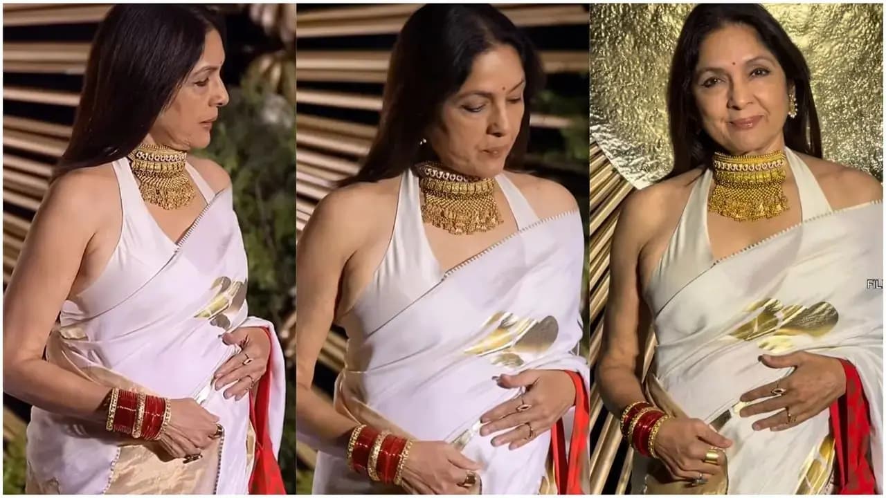 Neena Gupta Sparking Pregnancy Rumors at Vijay Deverakonda and Rashmika Mandanna’s Reception?