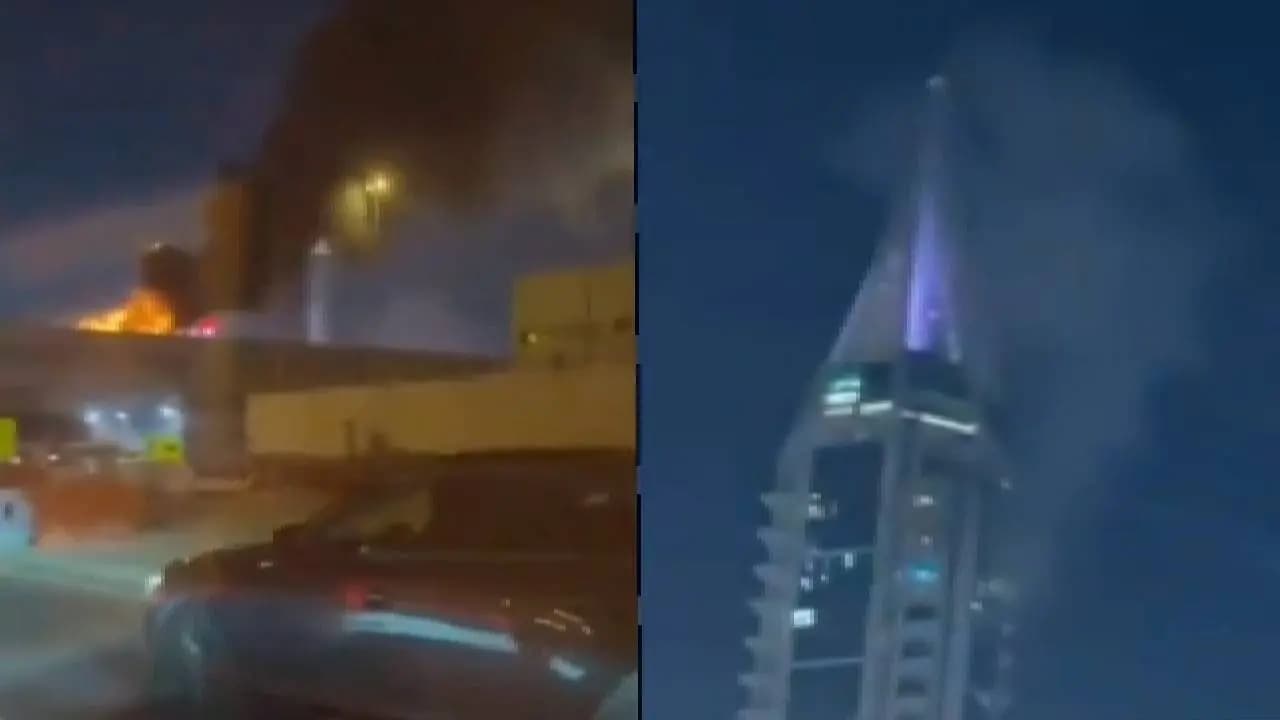 Smoke Rises From Tower In Dubai Marina As Iran Continues Gulf Attacks 