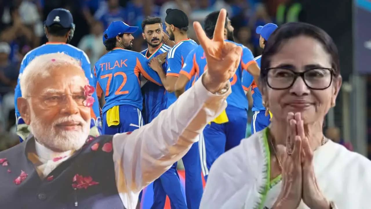 PM Modi, Mamata Banerjee Congratulate Team India on Historic Back-to-Back T20 World Cup Titles