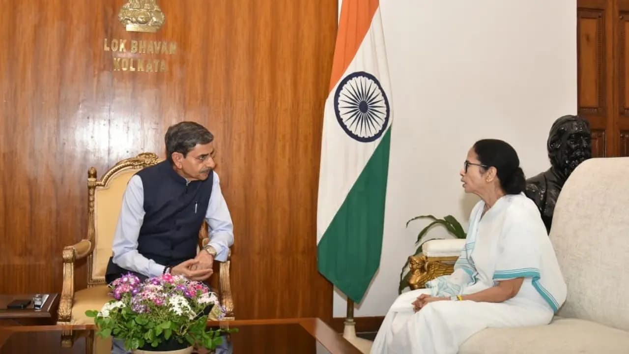 Chief Minister at Lok Bhavan at the invitation of the newly appointed Governor