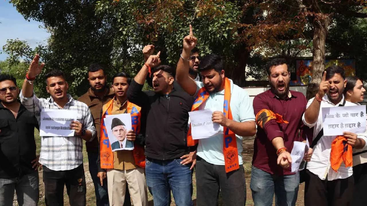 Jammu University ABVP Protest: Students Demand Removal of Muhammad Ali Jinnah from Syllabus