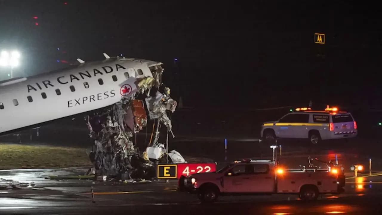 LaGuardia Airport Crash: Air Canada Plane Collides with Fire Truck in New York; Pilots Killed