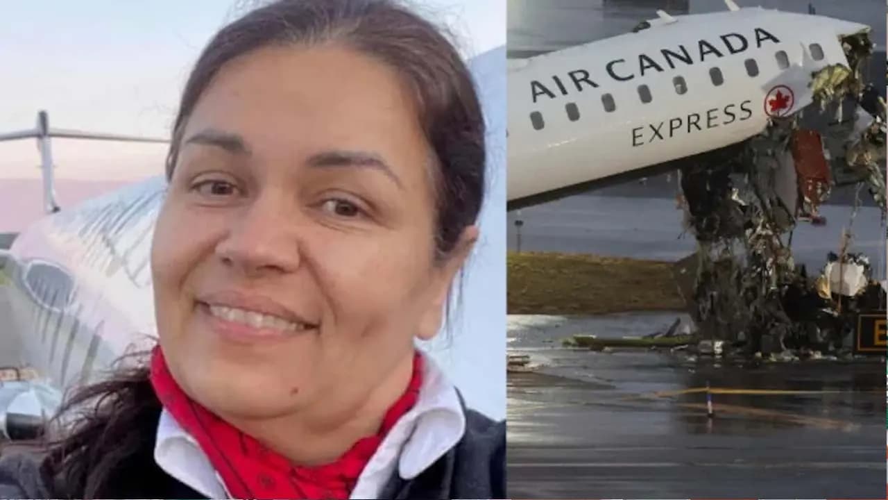 How did the Air Canada flight attendant involved in the accident survive 