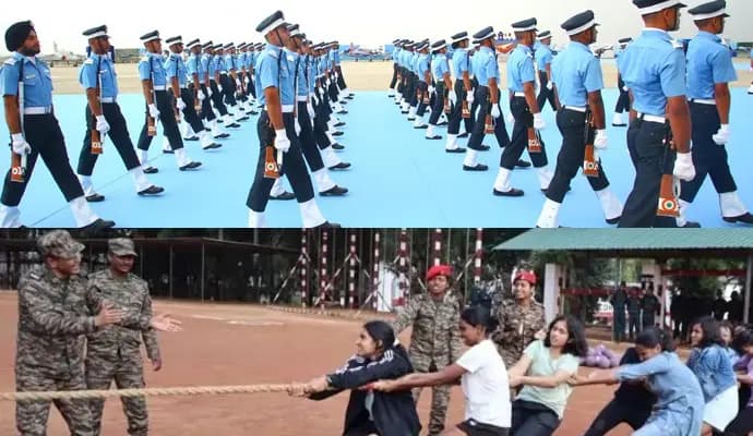 Air Chief reviews parade and Army hosts camp