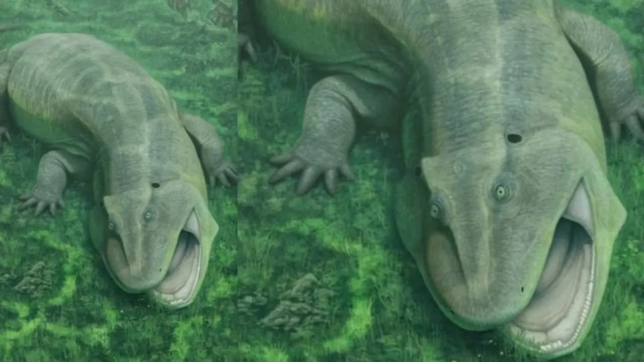 275-Million-Year-Old 'Living Fossil' Tanyka amnicola Discovered with Twisted Jaws in Brazil