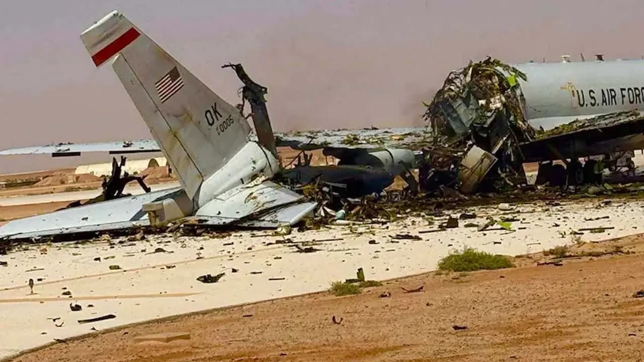 Major Blow to America Iran Destroys Special US E-3 AWACS Aircraft in Saudi Arabia 