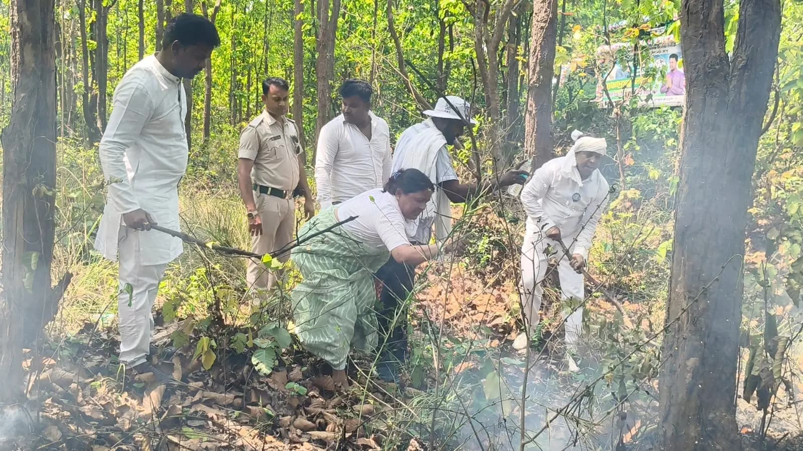 During campaign TMC candidate saved forest from fire