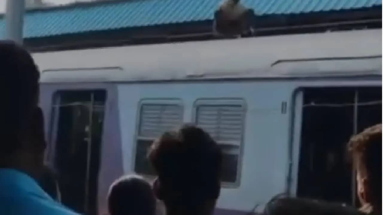 Man Climbs Atop Train Roof Services Hit on Sealdah South Section