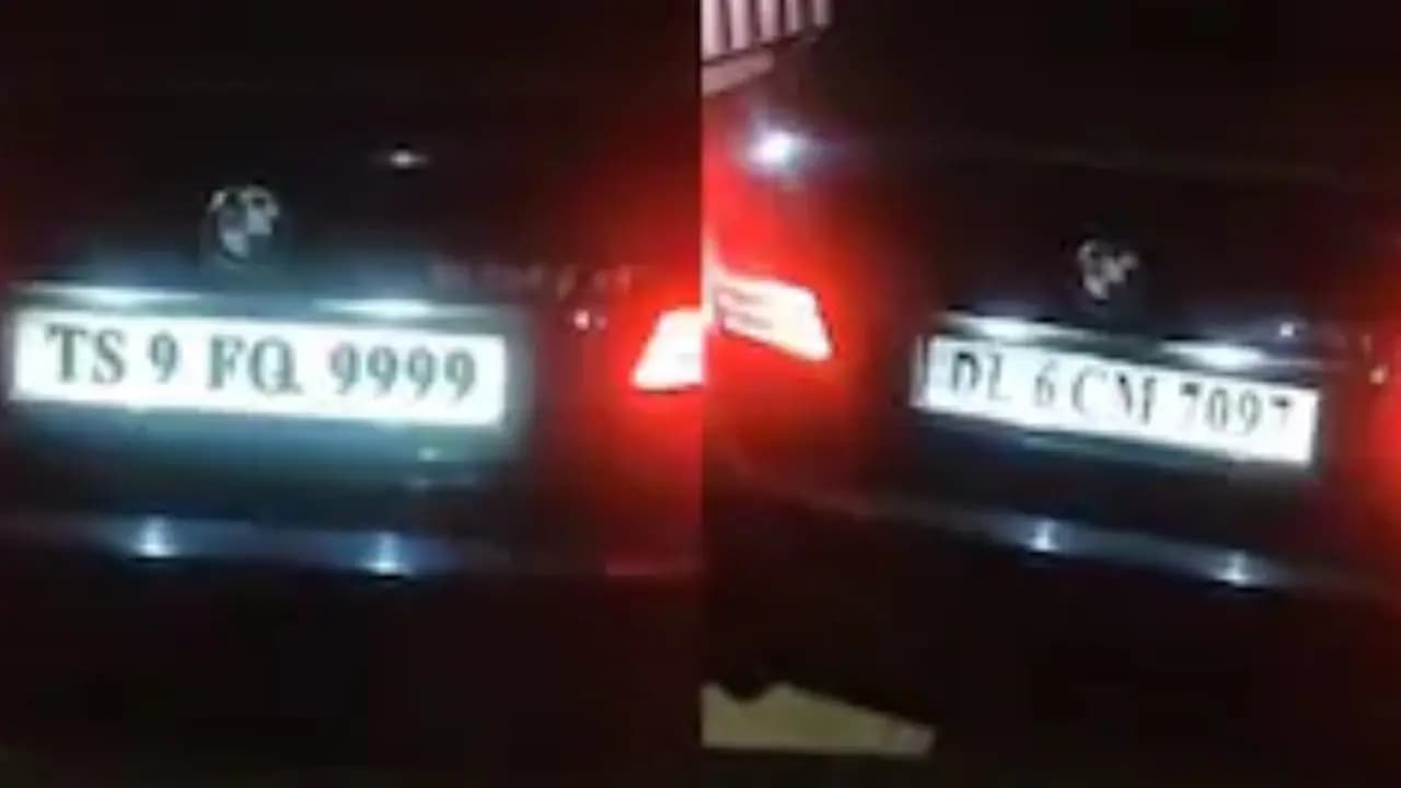 Drunk doctor flips car number plate within a few seconds