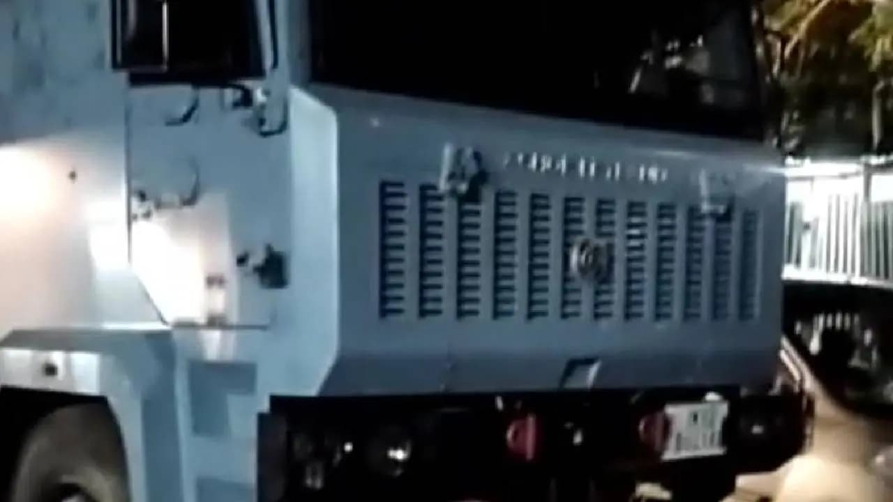 Anubrata Mondal Joins Actor Dev for Ilambazar Roadshow and Mocks Election Commissions Armored Vehicles