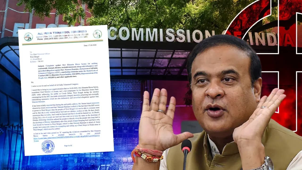 Speech of Himanta Biswa Sharma might dampen communal harmony TMC alleges to ECI