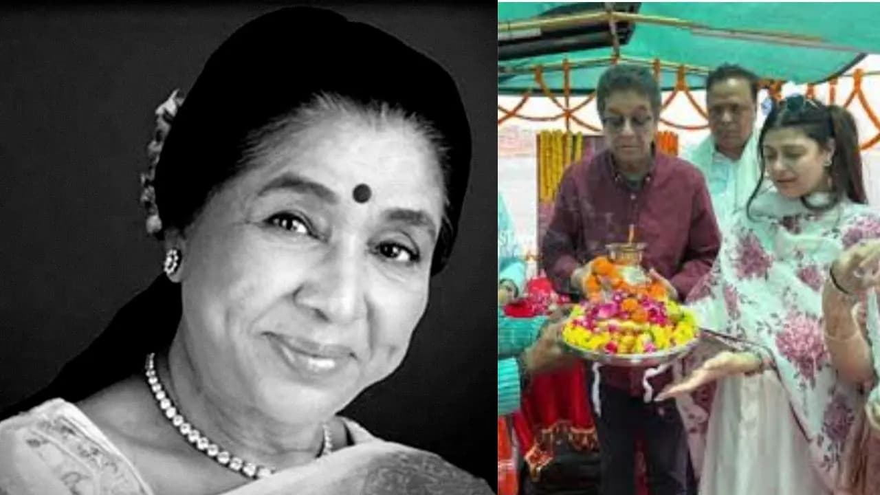 zanani bhosle cries inconsolably during asha bhosles asthi visarajan rituals, Viral Video