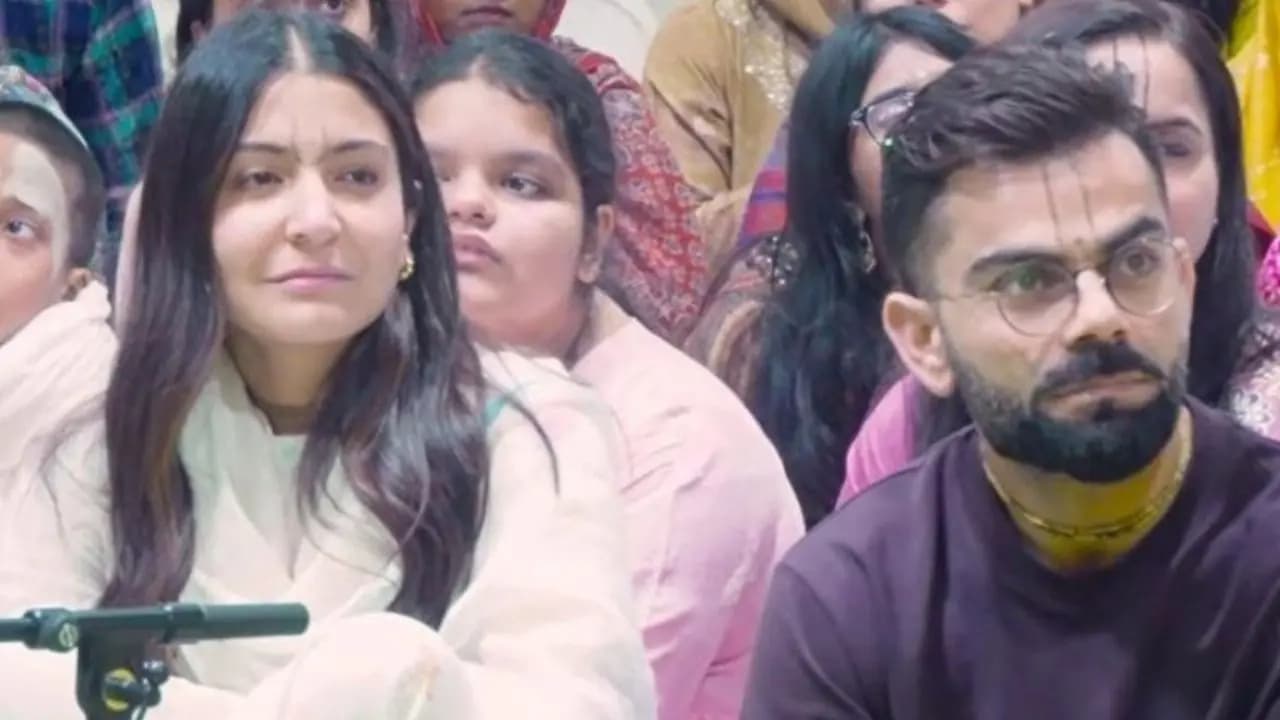 Virat Kohli and Anushka Sharma Visits Premananda ji Maharaj in Vrindavan on the occasion of Akshaya Tritiya