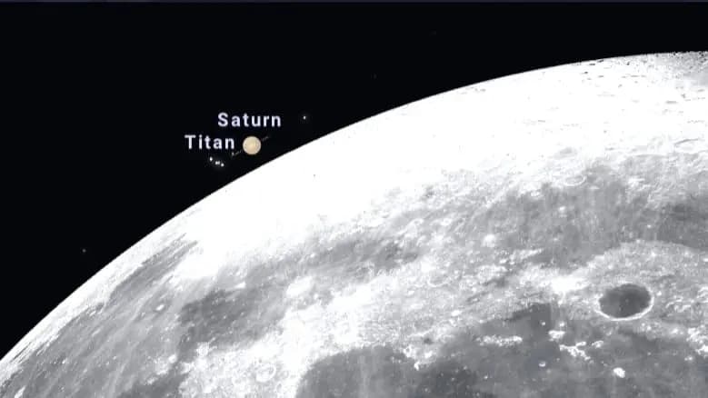 A rare cosmic event lunar occultation of saturn will be seen from earth gnr