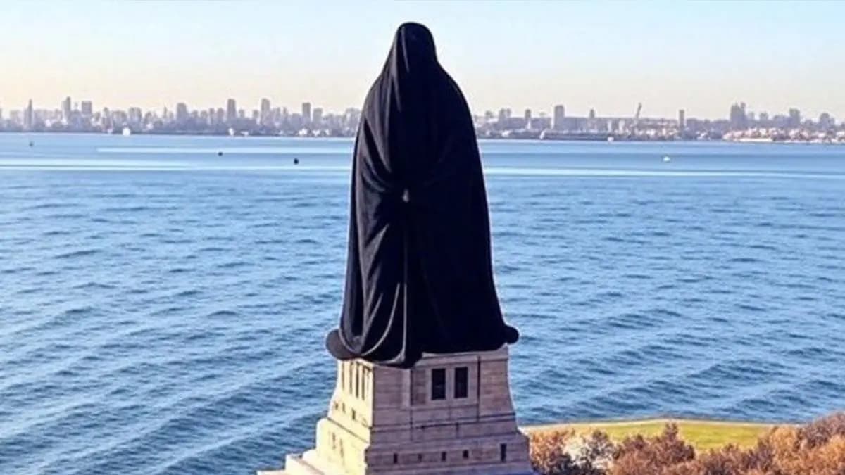 Why Americas Statue of Liberty with a burqa know the real story behind this