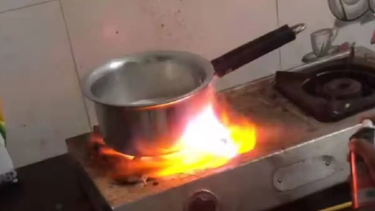 Tea made quickly with little gas viral video surprise all gnr