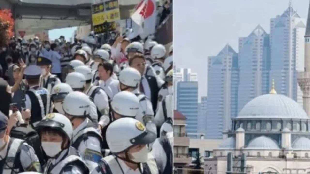 Thousands of people on the streets against the construction of a mosque