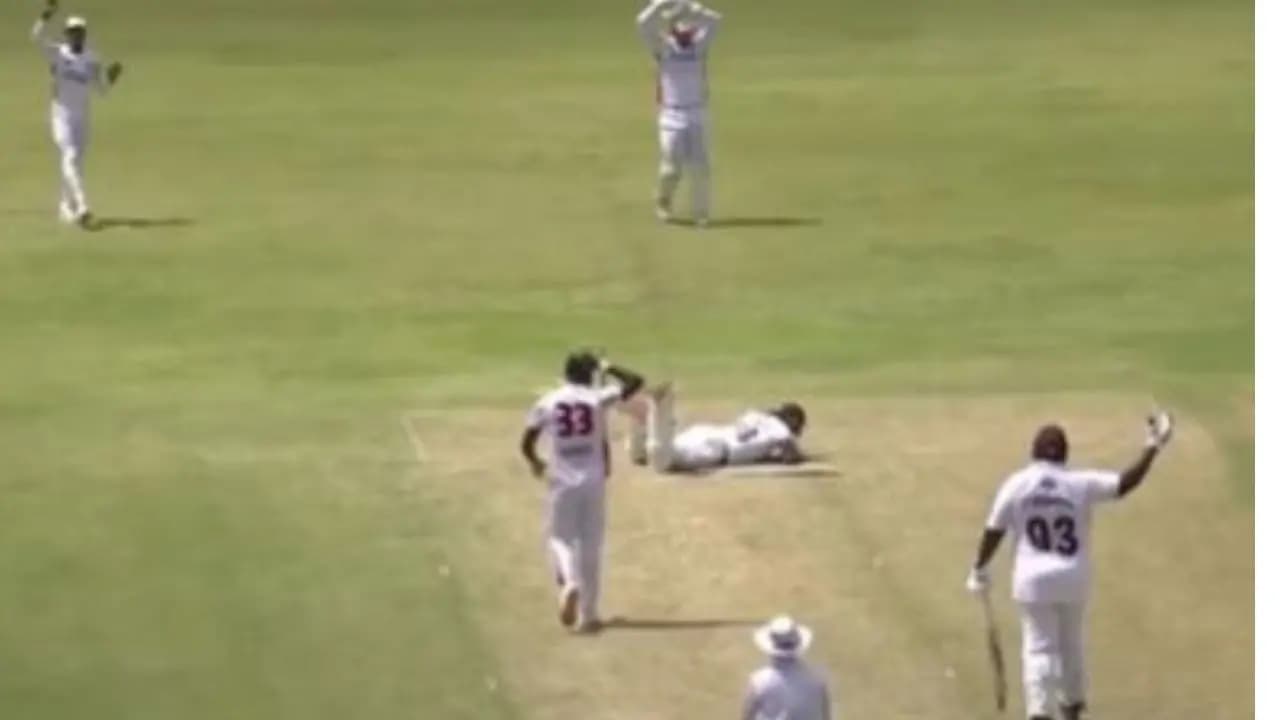 A West Indies Championship match was abandoned due to a dangerous pitch after a batter was hit on the helmet by a sharply bouncing delivery