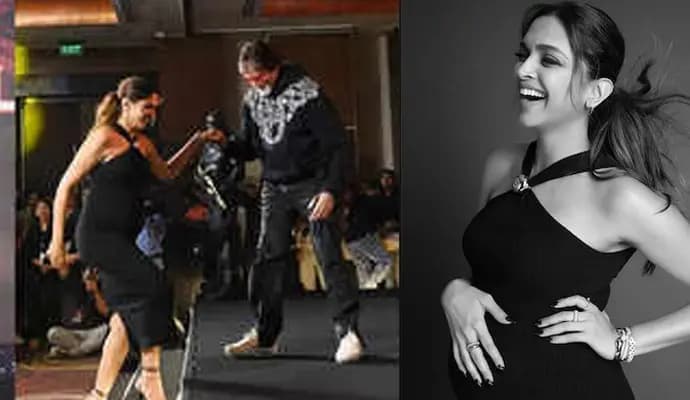 Deepika Padukone happily flaunts baby bump at Kalki 2898 AD promotional event