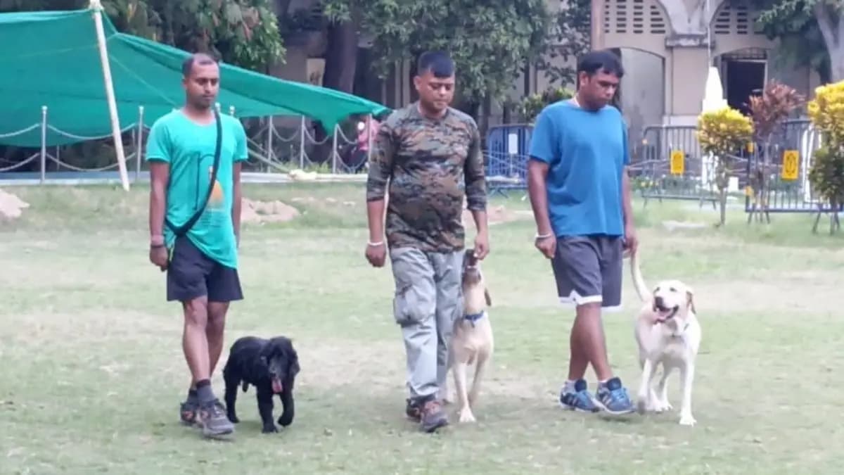 How the dog squad officials Kolkata Police train themselves