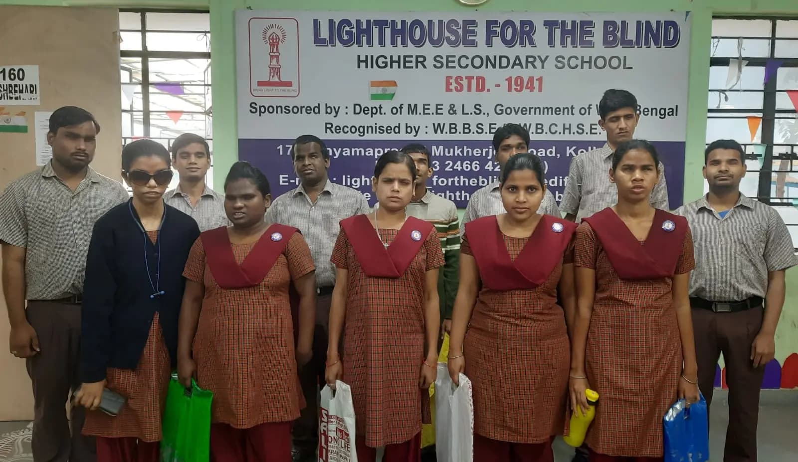 visually impaired students pass higher secondary examination