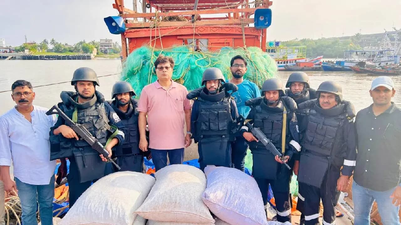 Bengal Election 2026: Over 13000 kg of illegal betel nuts seized during an Indian Coast Guard operation 