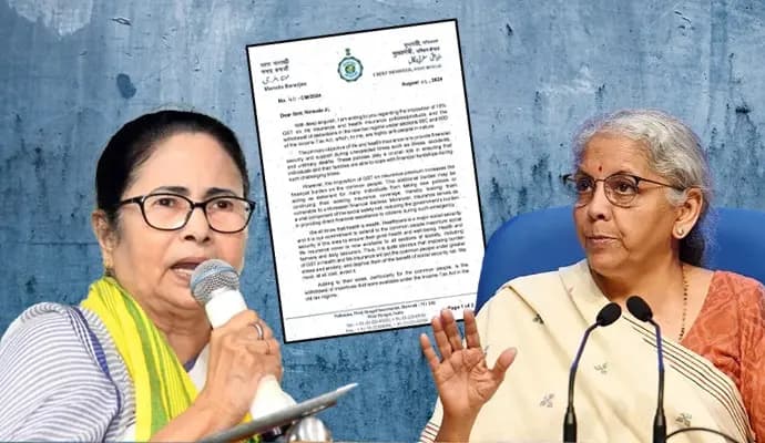 Mamata Banerjee sends letter to nirmala sitaraman regarding gst in insurance