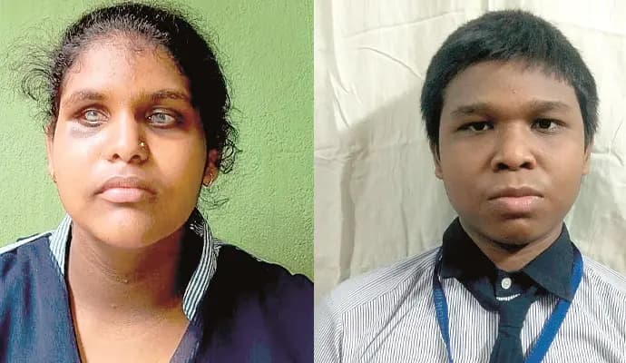 two differently abled students passed hs exam