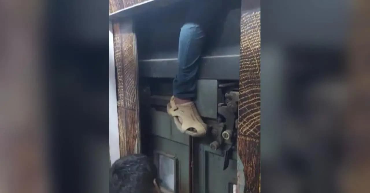got stuck in the lift