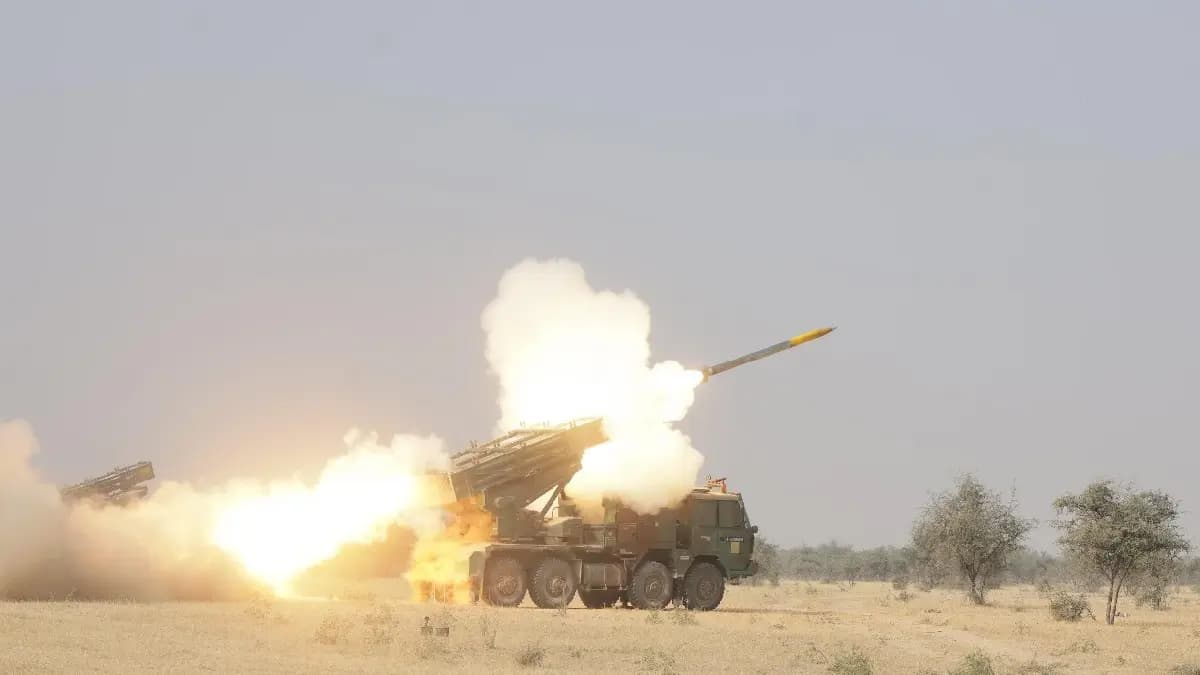 Army's live  exercise showcases the power of various missiles, including the Pinaka rocket