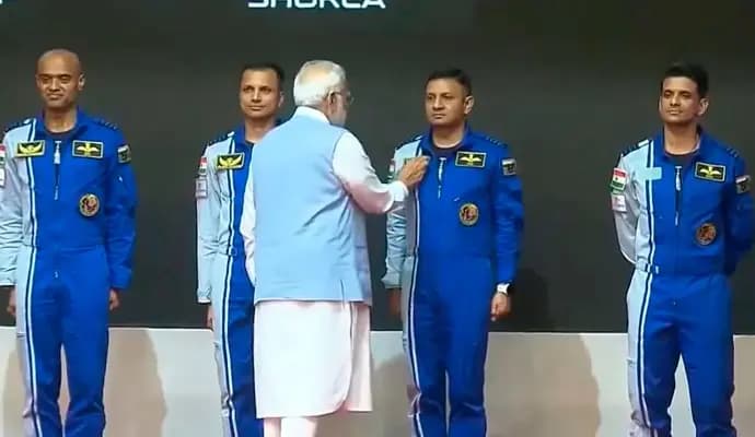 PM Reveals 4 Gaganyaan Astronauts
