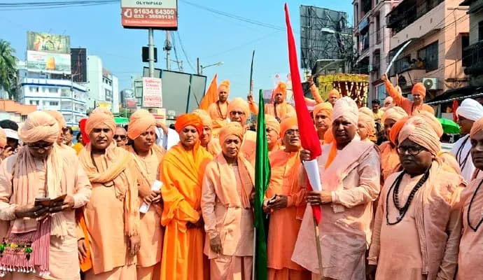procession of bharat sevashram sangha