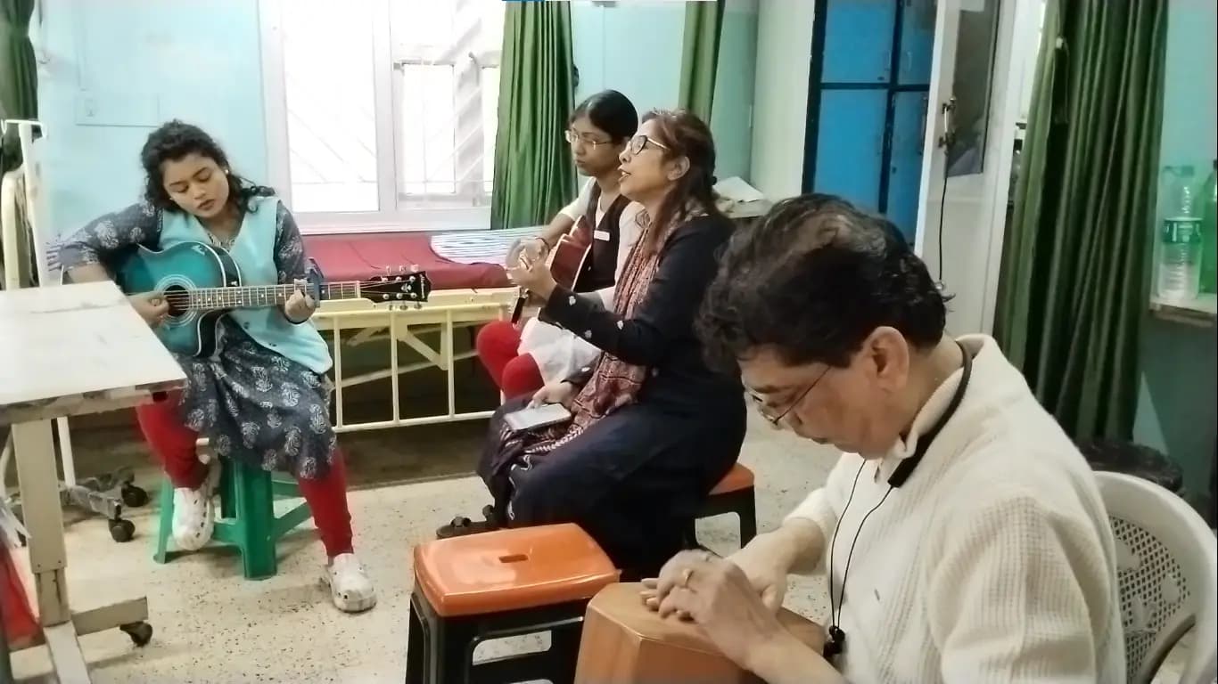 Live musical performance in baguiati hospital