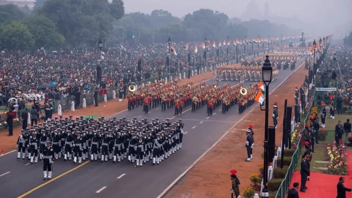 Republicday2025 Stage Set For 76th Republic Day Parade At Kartavya Path gnr 