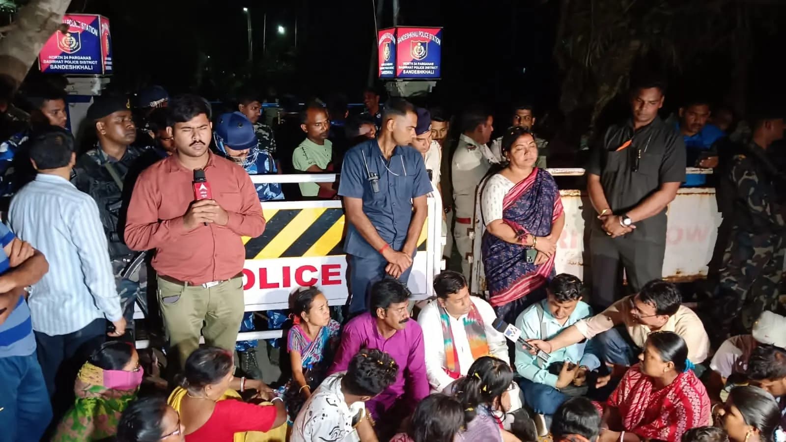 Police removed sukanta Majumder from sandeshkhali police station by force