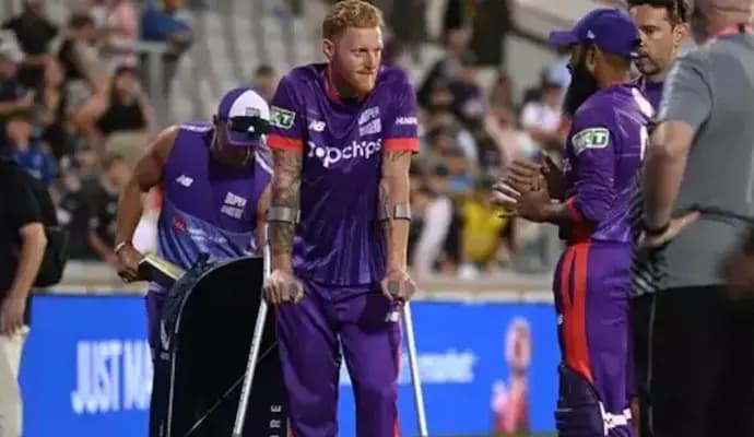 Ben Stokes Suffers Major Injury, Carried Off The Pitch By Teammate spt