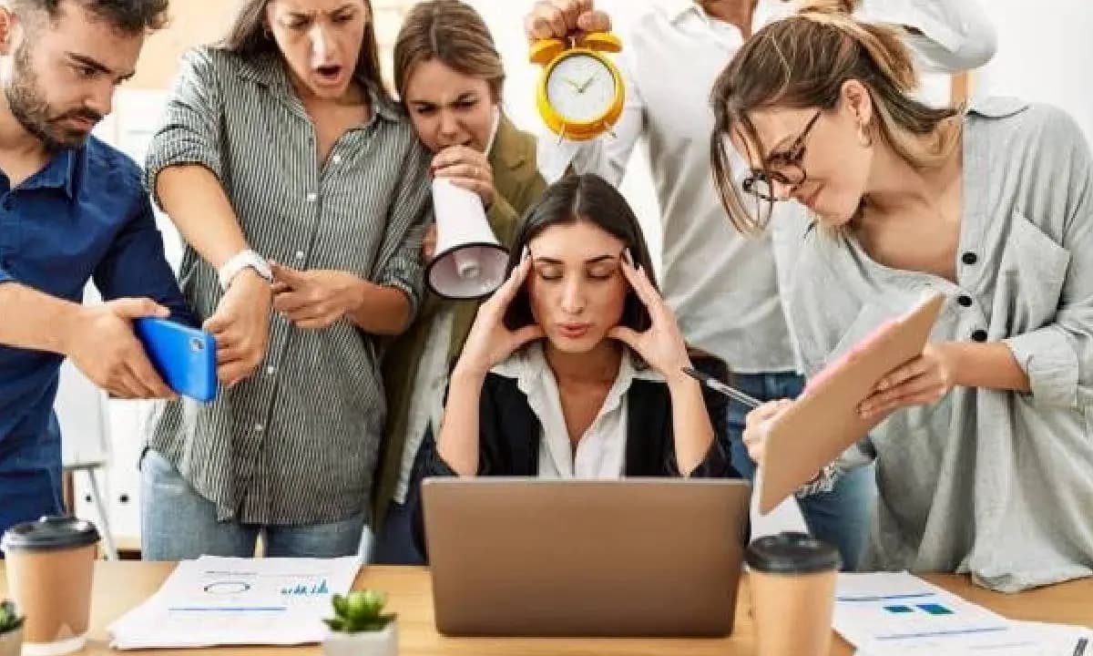 Self love break in office for stress release