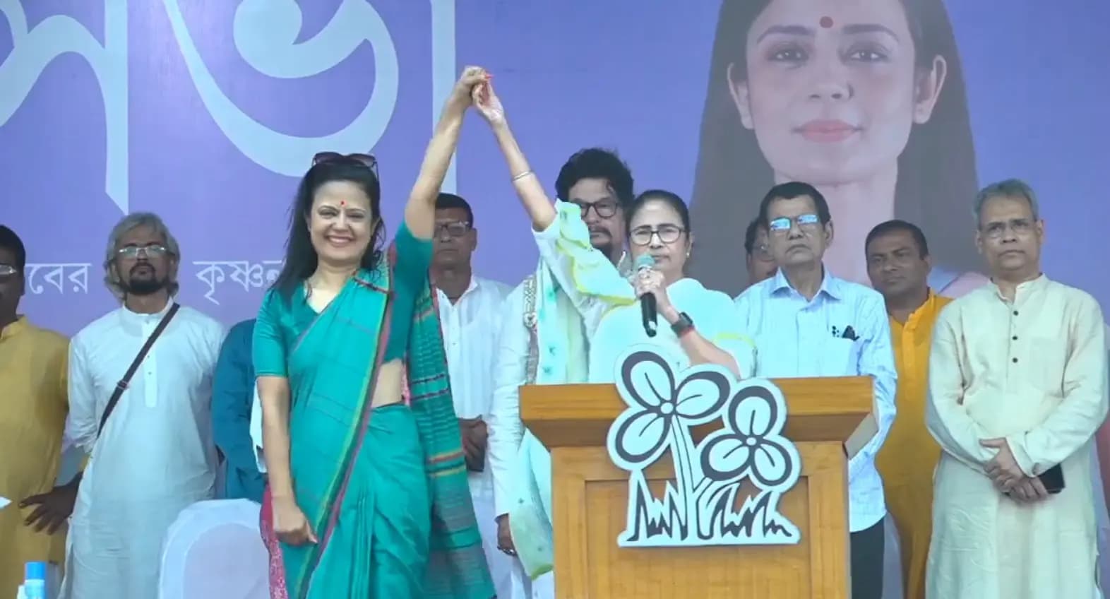 Mamata Banerjee campaign for krishnanagar tmc candidate mahua Moitra