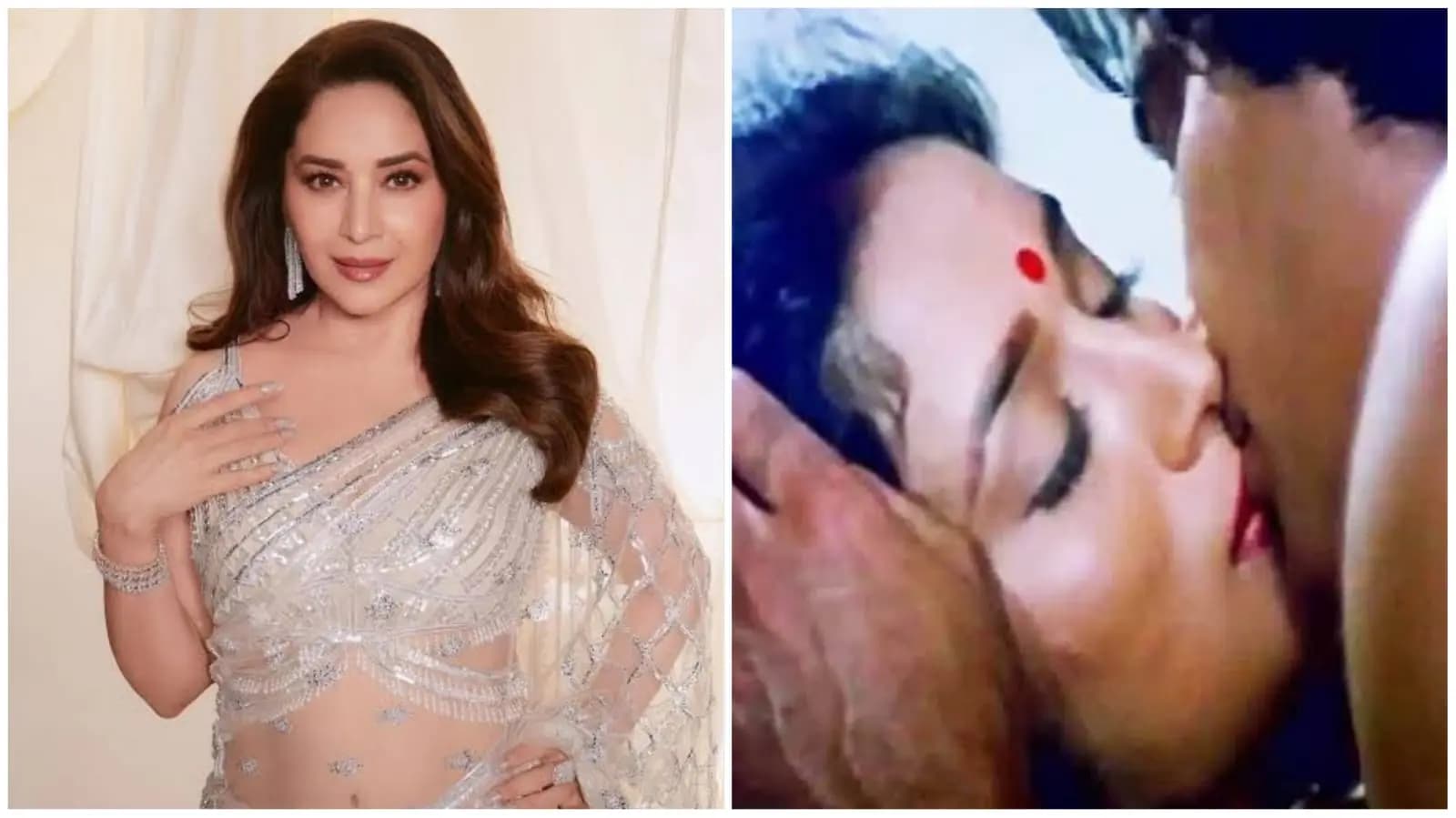 actor vinod khanna cut madhuri dixit s lip during intimate scene and lost his control during kissing scenes ent