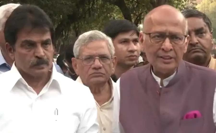 India bloc leaders on arrest of kejriwal