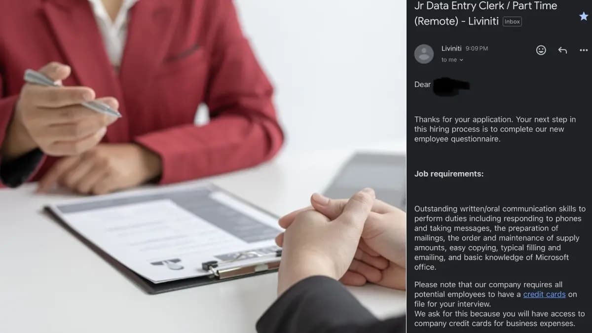 Job application asks candidates to get a credit card before interview gnr