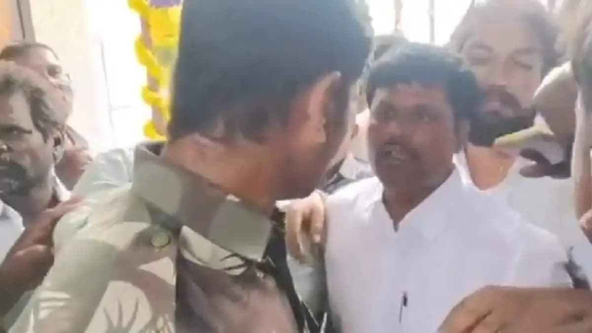Andhra Minister Brother Slaps Cop On Cam After Being Denied Immediate Entry To Temple