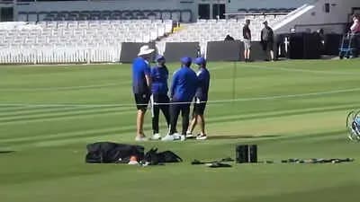 Gautam Gambhir and Team India staff spotted inspecting Lords pitch 