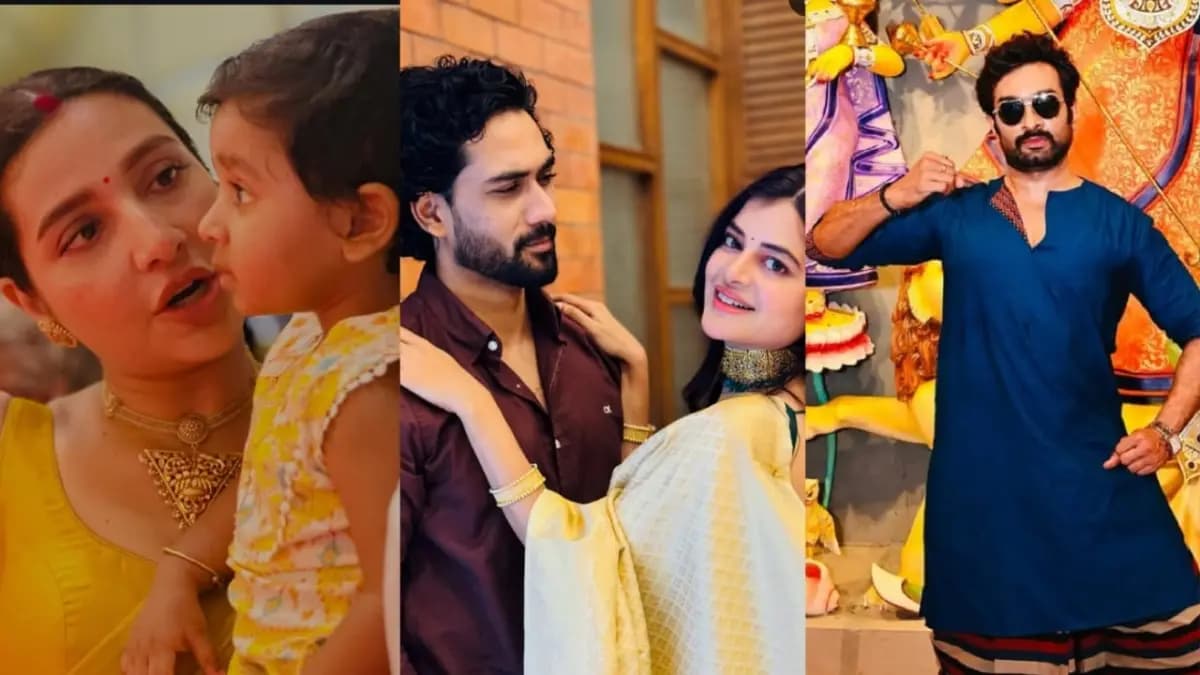 Subhashree Ganguly Madhumita Sarcar and Jeetu Kamal shared glimpse of their Durga Puja celebration 